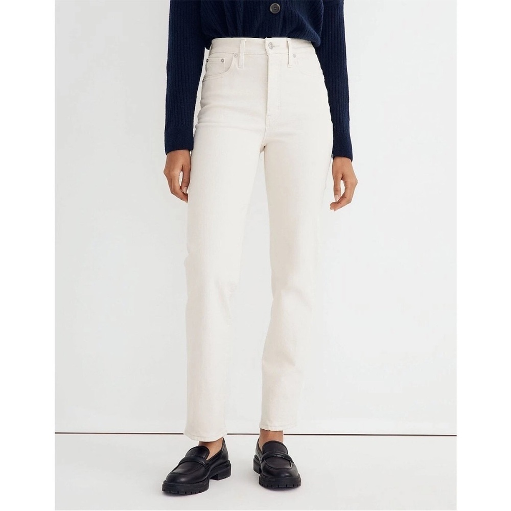 Madewell The Perfect Vintage Jean in Vintage Canvas Wash Size 25 Cream High Rise